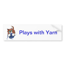 hahahaha take that Blue Yarn Bumper Sticker