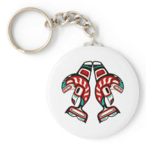 Haida Indian Killer Whale Keychain