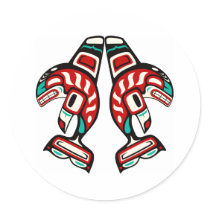 Haida Indian Killer Whale stickers