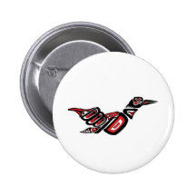 Haida Loon Pinback Button