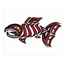 Haida salmon post card