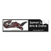 Haida SEA OTTER & BABY Wildlife Art Auto Sticker Bumper Sticker