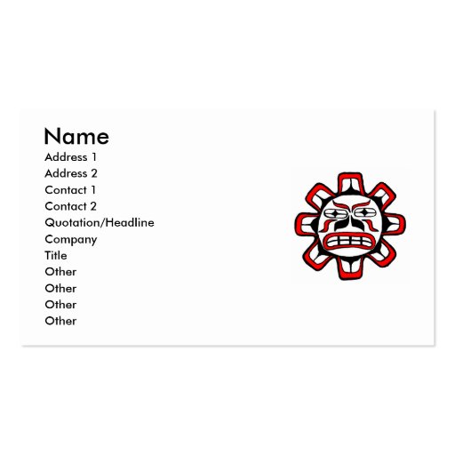 Haida sun bussiness card business card template (front side)
