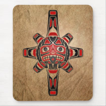 Haida Sun Mask Mouse Pad