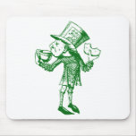Haigha (Mad Hatter) Inked Green Mouse Pad