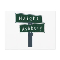 Haight Ashbury Classic Street Sign Postcard
