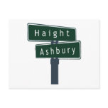 Haight Ashbury Classic Street Sign postcards