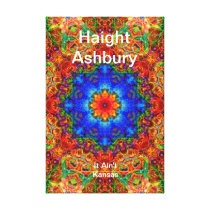 Haight Ashbury Psychedelic  Hippie Fashion Art Stretched Canvas Print