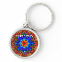 Haight Ashbury Psychedelic  Hippie Fashion Art Key Chain