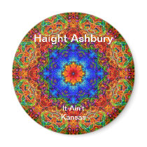 Haight Ashbury Psychedelic  Hippie Fashion Art Refrigerator Magnets