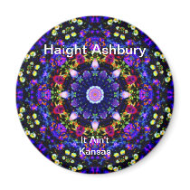 Haight Ashbury Psychedelic  Hippie Fashion Art Fridge Magnet