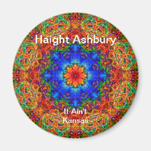 Haight Ashbury Psychedelic  Hippie Fashion Art Refrigerator Magnets