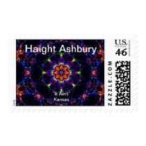 Haight Ashbury Psychedelic  Hippie Fashion Art Postage Stamp