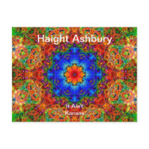 Haight Ashbury Psychedelic  Hippie Fashion Art Post Cards