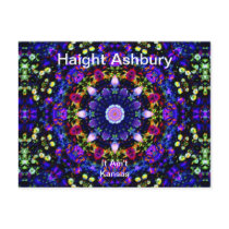 Haight Ashbury Psychedelic  Hippie Fashion Art Postcard