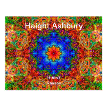 Haight Ashbury Psychedelic  Hippie Fashion Art Post Cards
