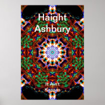 Haight Ashbury Psychedelic  Hippie Fashion Art Poster