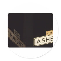 Haight Ashbury Round Sticker