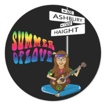 Haight Ashbury Summer of Love stickers by oldrockerdude Haight Ashbury Summer of Love stickers