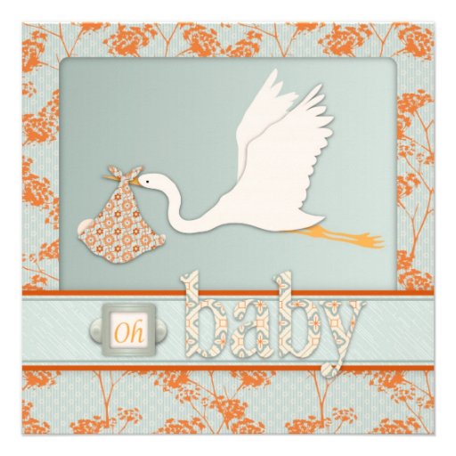 Haiku Baby Invitation Square 2