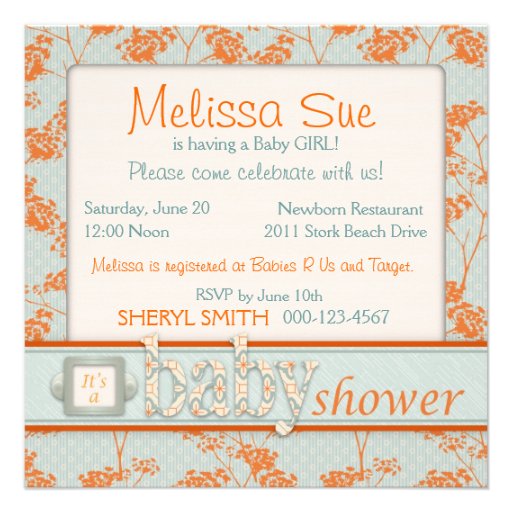 Haiku Baby Invitation Square 2