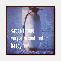 Haiku Fridge Magnet - Emperor Penguin