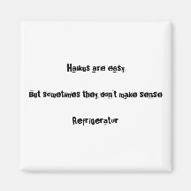Haikus Are Easy Magnets