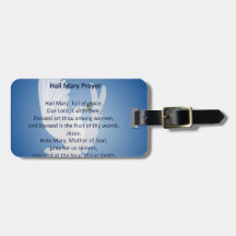 Hail Mary Prayer Luggage Tag