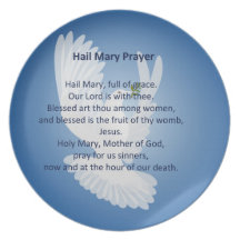 Hail Mary Prayer Plate