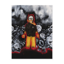 artsprojekt, nichole, camarillo, nichole camarillo, nicholecamarillo.com, art, artist, fine art, mexican art, mexican, mexico, paint, painting, illustration, design, woman, female, postcard, print, mail, letter, gifts, collectibles, travel, save the date, friendly reminder, greetings, holiday greeting, everyday, hail mary, betrayal, offensive, pain, religion, heart, sins, repent, scream, roses, clouds, Postcard with custom graphic design