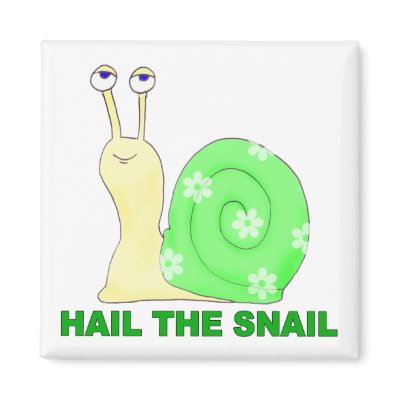 Hail the snail fridge magnets by Kids_Ink