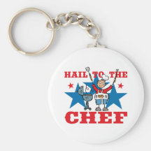 Hail To The BBQ Chef Key Chain