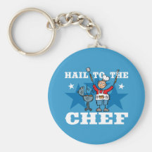 Hail To The BBQ Chef Keychains