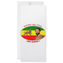 Haile Seilassie Custom Rack Cards