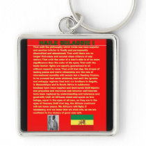 Haile Selassie Famous War Speech to UN 1963 Keychains