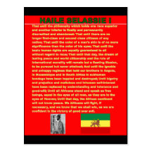 Haile Selassie Famous War Speech to UN 1963 Post Cards