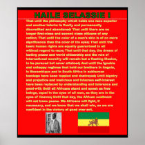 Haile Selassie War Speech to UN Canvas Poster