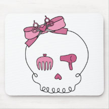 Hair Accessory Skull (Bow Detail) Mousepad