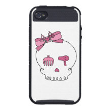 Hair Accessory Skull (Bow Detail Pink) iPhone 4/4S Case