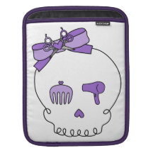 Hair Accessory Skull (Bow Detail - Purple) iPad Sleeve