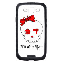Hair Accessory Skull (Bow Detail - Red) Samsung Galaxy S3 Cover