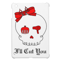 Hair Accessory Skull (Bow Detail - Red) Cover For The iPad Mini