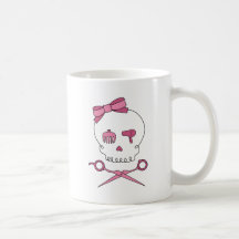 Hair Accessory Skull & Scissor Crossbones Coffee Mug