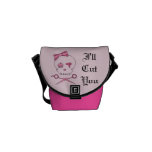 Hair Accessory Skull & Scissor Crossbones (Pink 2) Courier Bags