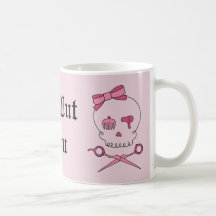 Hair Accessory Skull & Scissor Crossbones (Pink 2) Coffee Mugs