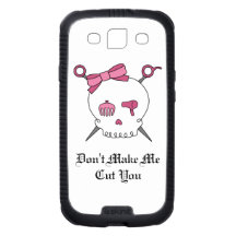 Hair Accessory Skull & Scissors (Pink) Galaxy S3 Case