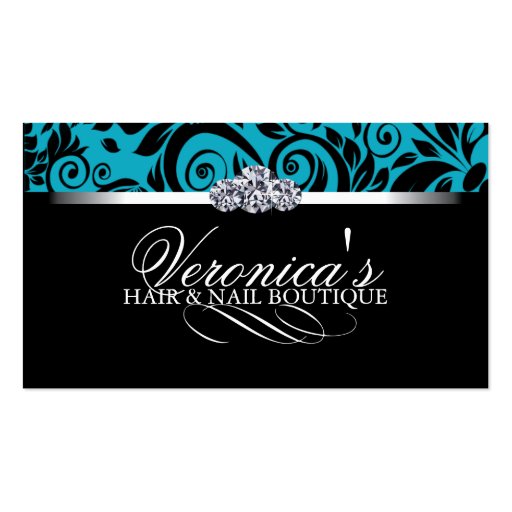 Hair and Nail Salon Business Cards (front side)