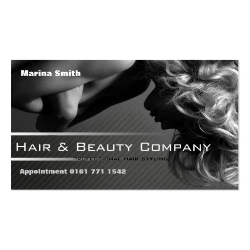 Hair & Beauty Salon [fully customizable] Business Card (front side)