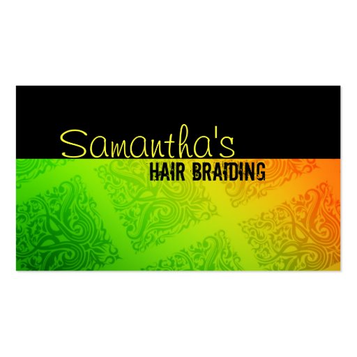 Hair Braider Business Cards (back side)