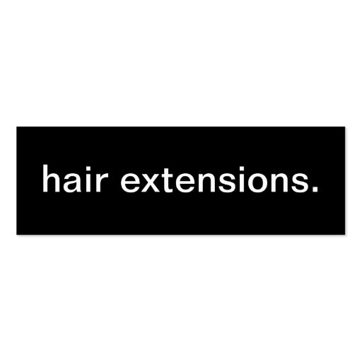 Hair Extensions Business Card (front side)